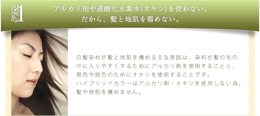 頭皮と髪へ優しいハイブリットカラーの画像